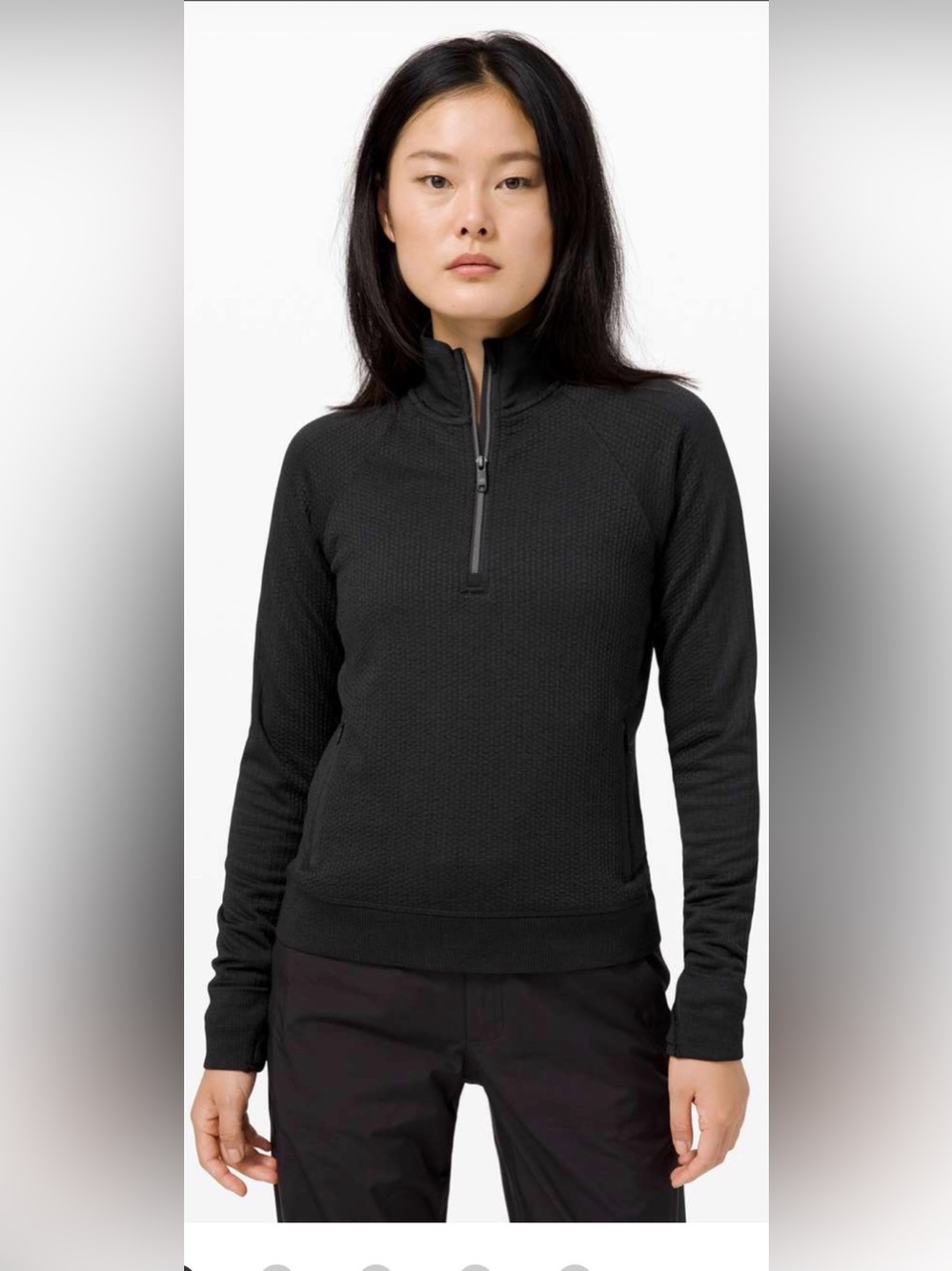 Lululemon Engineered Warmth Half Zip – Black – Size 4